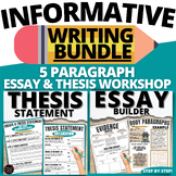 Informational Essay Writing and Thesis Statement Workshops w graphic organizers