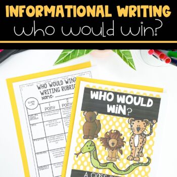 Preview of Informative Writing Unit | Animal Research Report | Who Would Win Style