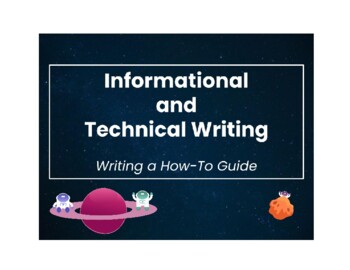 Preview of The Best Informational & Technical Writing Task Ever: A Teenager's How-To Guide
