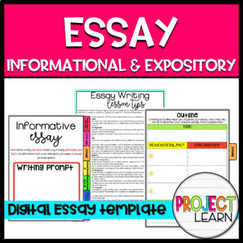 Preview of Informational or Expository Essay Google Slides