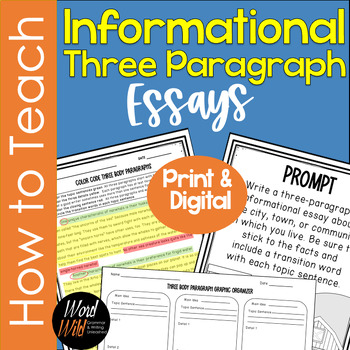 Preview of Informational writing graphic organizer expository transition word anchor chart