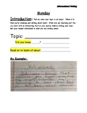 Informational writing (weekly lesson plus exemplars)