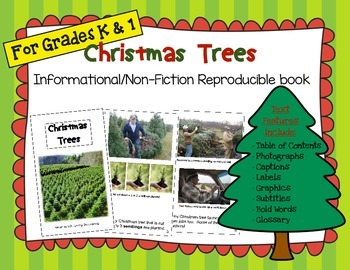 Preview of Informational/Non-fiction book- Christmas Trees (K & 1st)