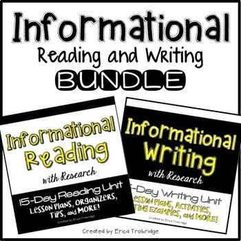 Preview of Informational/Nonfiction Reading and Writing BUNDLE