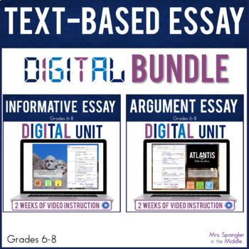 Preview of Informative AND Argumentative Essay Writing Units - Digital for Middle School