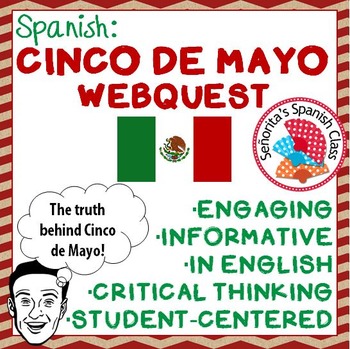 Preview of Spanish - Informative CINCO DE MAYO Webquest! - ENGLISH version