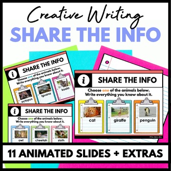 Preview of Animal Informational Writing Prompts for 2nd 3rd 4th 5th Grade Creative Writing