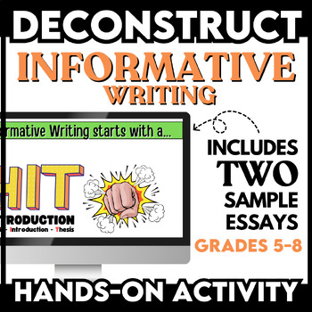 Preview of Informational Writing Graphic Organizer Informative Essay Hands-on Activity