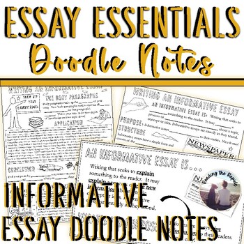 Preview of Informative Essay Introduction Doodle Notes for Informational Essay Writing Unit