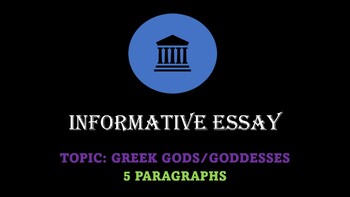 Preview of Informative Essay Outline/Graphic Organizer on Greek Gods