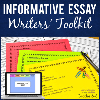 Preview of Informative Essay Writers Toolkit - Organizers, Outlines - Printable and Digital