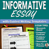 Informational Writing: 5 Informative Essays w/Guided Writing Templates 6-8