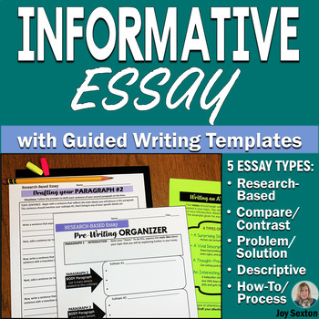 Preview of Informational Writing: 5 Informative Essays w/Guided Writing Templates 6-8