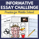Informative Essay Writing Challenge | Printable | Middle School