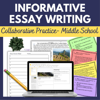 Preview of Informative Essay Writing Collaborative Activity Printable and Digital