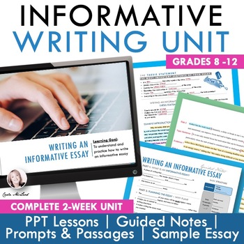 Preview of Informative Writing - Complete Unit for Expository Explanatory Essay Writing