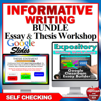 Preview of Informative Essay Writing Google Classroom Distance Learning
