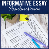 Informative Essay Writing Structure and Terms Review | Clo