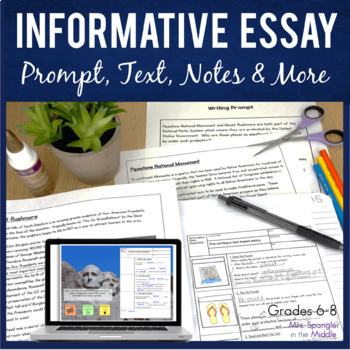 Preview of Informative Essay Writing Text Based Unit Printable AND Digital
