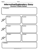 Informative Explanatory Essay Structure Graphic Organizers