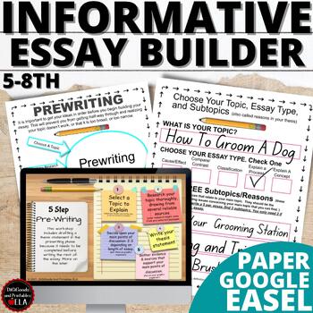 Preview of Informational Informative Explanatory Expository Essay Writing Graphic Organizer