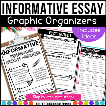 Preview of Informative - Expository Writing Essay Research Graphic Organizer 4th-5th Grade