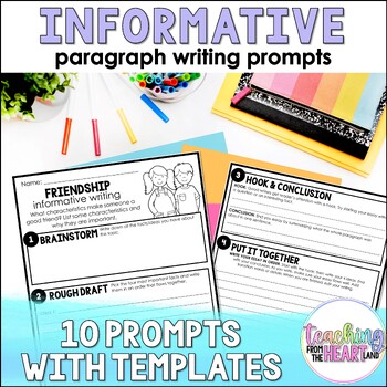 Informative Paragraph Writing Prompts & Outline by Teaching from the ...