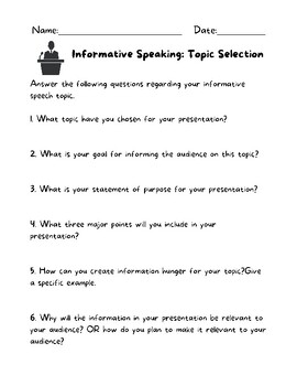 informative speech topic selection