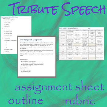 informative speech outline rubric