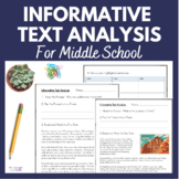 Informative Text Analysis Practice for Middle School