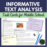 Informative Text Analysis Practice with Task Cards | Middl
