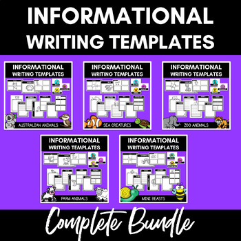 Preview of Informative Text Writing Templates BUNDLE - Informational Writing for K-2