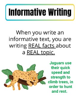 Preview of Informative Writing - Anchor Chart