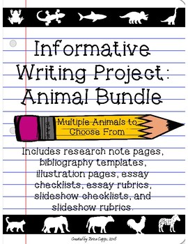 Preview of Informative Writing: Animals, Animals, & More Animals