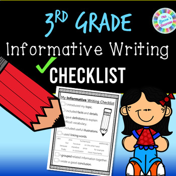 Preview of Informative Writing Checklist - 3rd grade standards-aligned - PDF and digital!