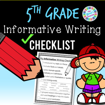 Preview of Informative Writing Checklist (5th grade standards-aligned) - PDF and digital!!