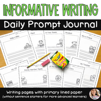 Informative Writing Daily Prompts Journal by The First Grade Creative
