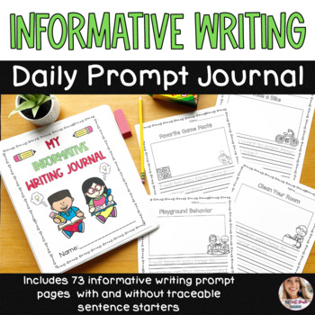 Preview of Informative Writing Daily Prompts Journal