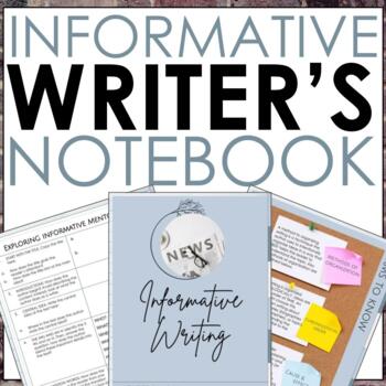 Preview of Informative Writing Digital Writer's Notebook for Middle School ELA