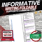Informative Writing Activity Foldable, English Curriculum 