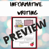 Informative Writing - Grade 6 French Immersion