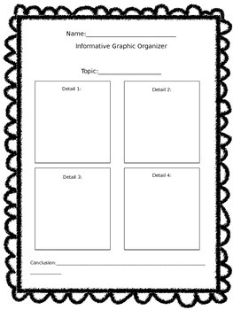 Informative Writing Graphic Organizer by Miss Mia's Classroom | TpT