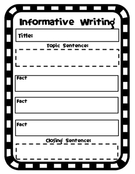 graphic organizer for writing informational essay