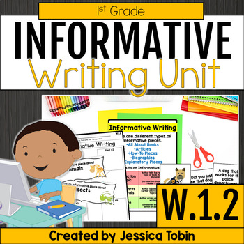 Preview of Informational Writing Graphic Organizers, Prompts, Lessons - W.1.2 Informative