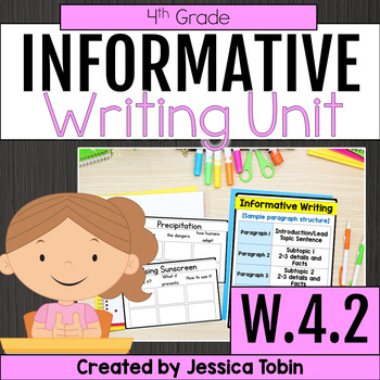 Preview of Informational Writing Graphic Organizers, Prompts, Lessons - W.4.2 Informative