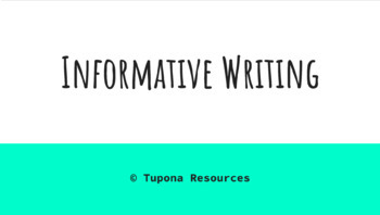 Preview of Informative Writing Lesson Complete with Handout, Rubric, and Writing Planner