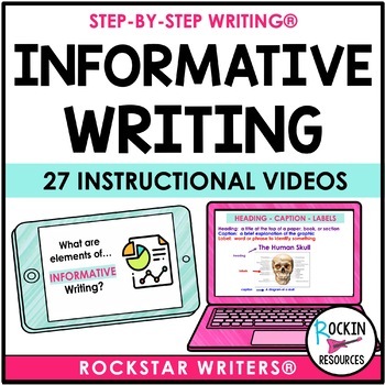 Preview of Informative Writing Videos - MINI LESSON VIDEOS FOR NONFICTION WRITING
