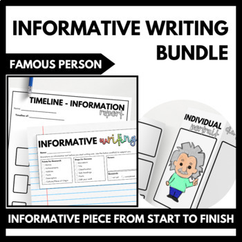 Preview of Informative Writing Pack + Trifold Bundle: Famous Person