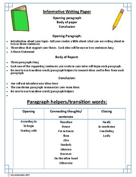 Informative Writing Packet by EducatorsPalace | Teachers Pay Teachers