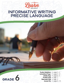 Preview of Informative Writing – Precise Language Lesson Plan